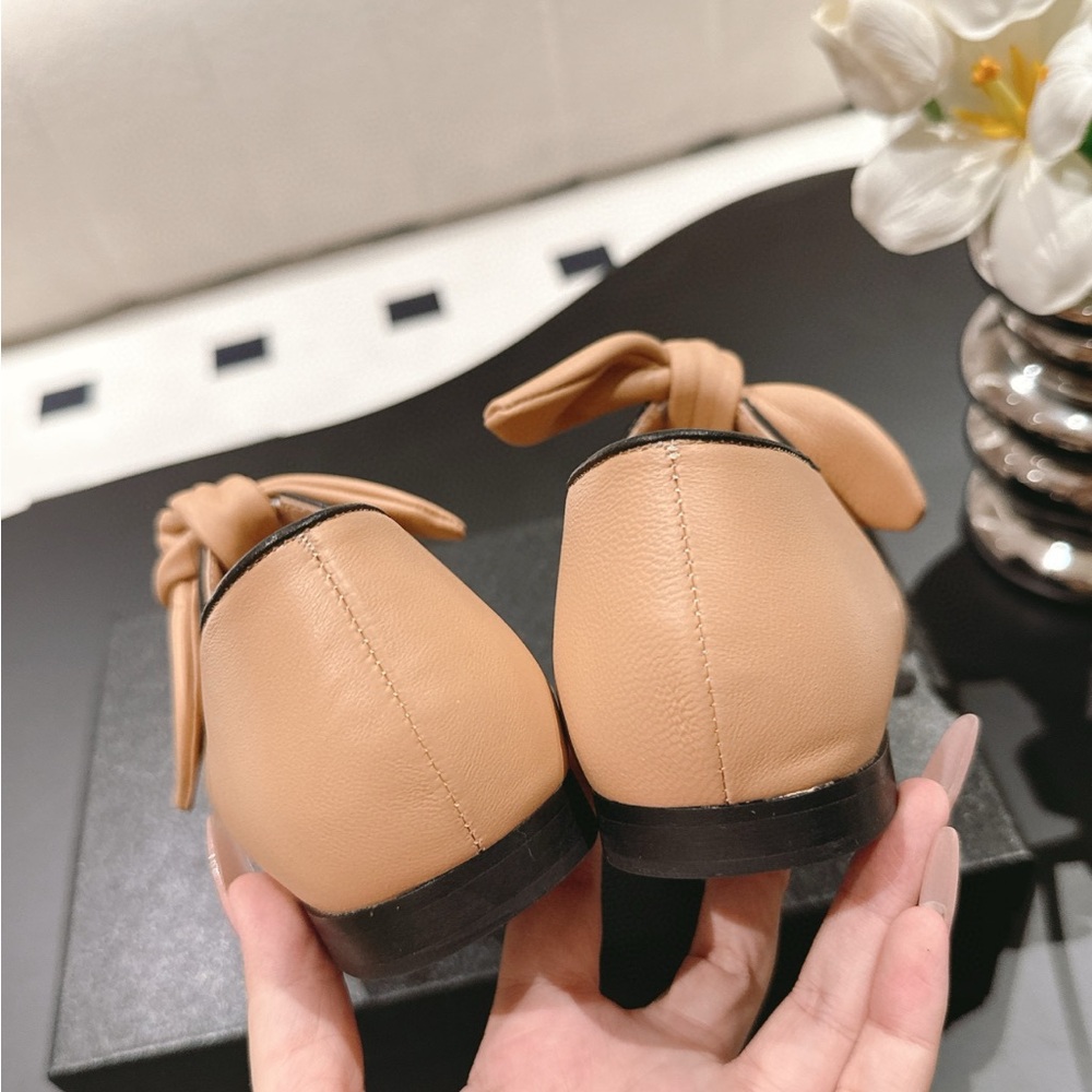 Chanel Style Bow Mary Jane Flats - Picture 8 of 8